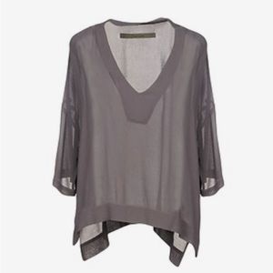 Enza Costa gray tunic size 1/ small NWT